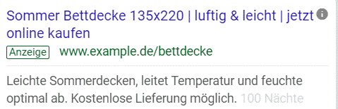 Anzeige für warme Temperaturen