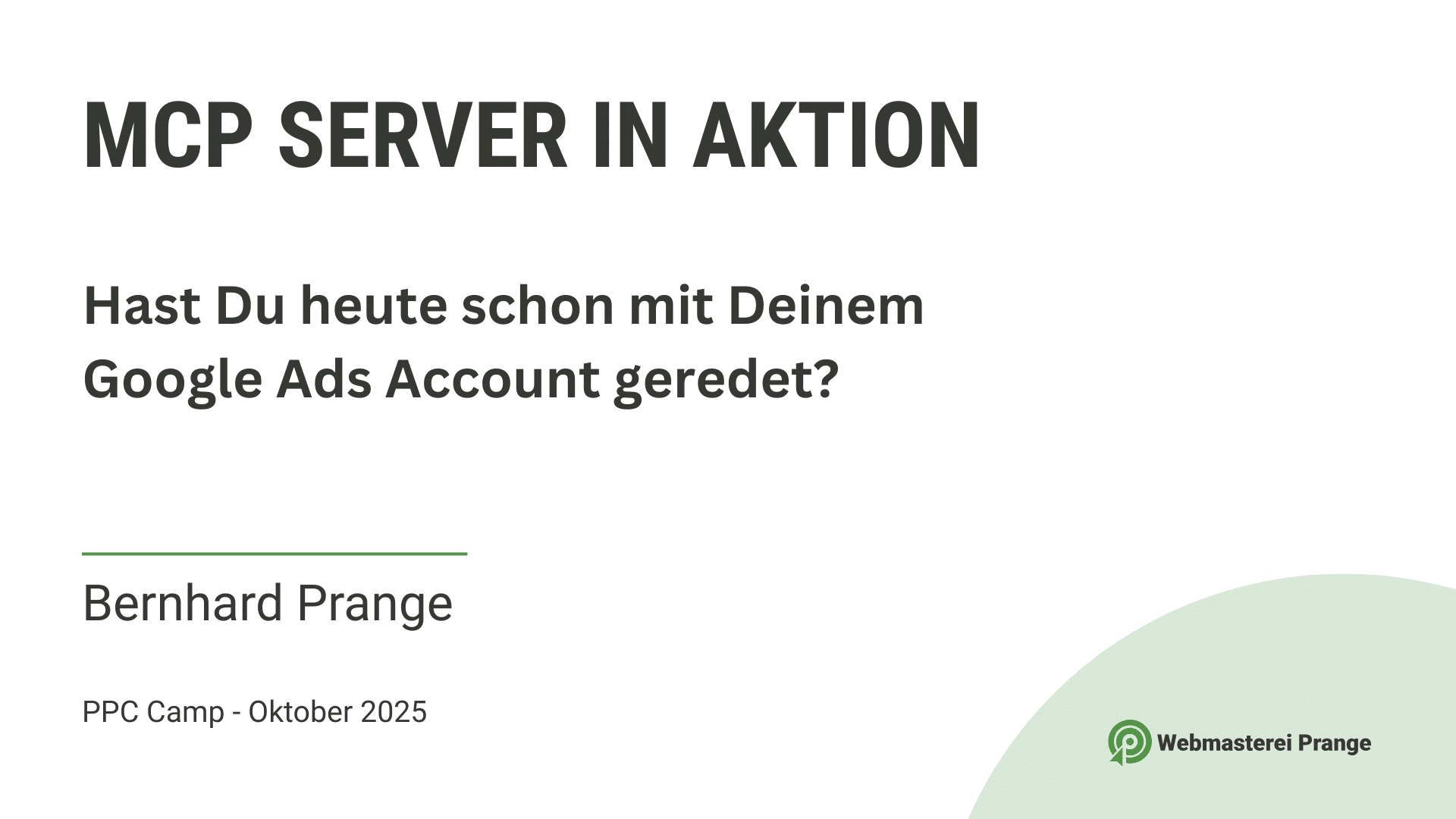 MCP Server in Aktion: Hast Du heute schon mit Deinem Google Ads Account geredet?